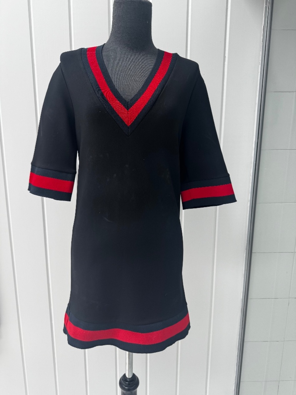 NEW GUCCI NAVY STRIPED MINI DRESS XS $1595